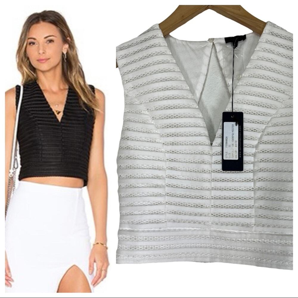 Revolve SEN Fernanda Crop Top In White Size XS NWT